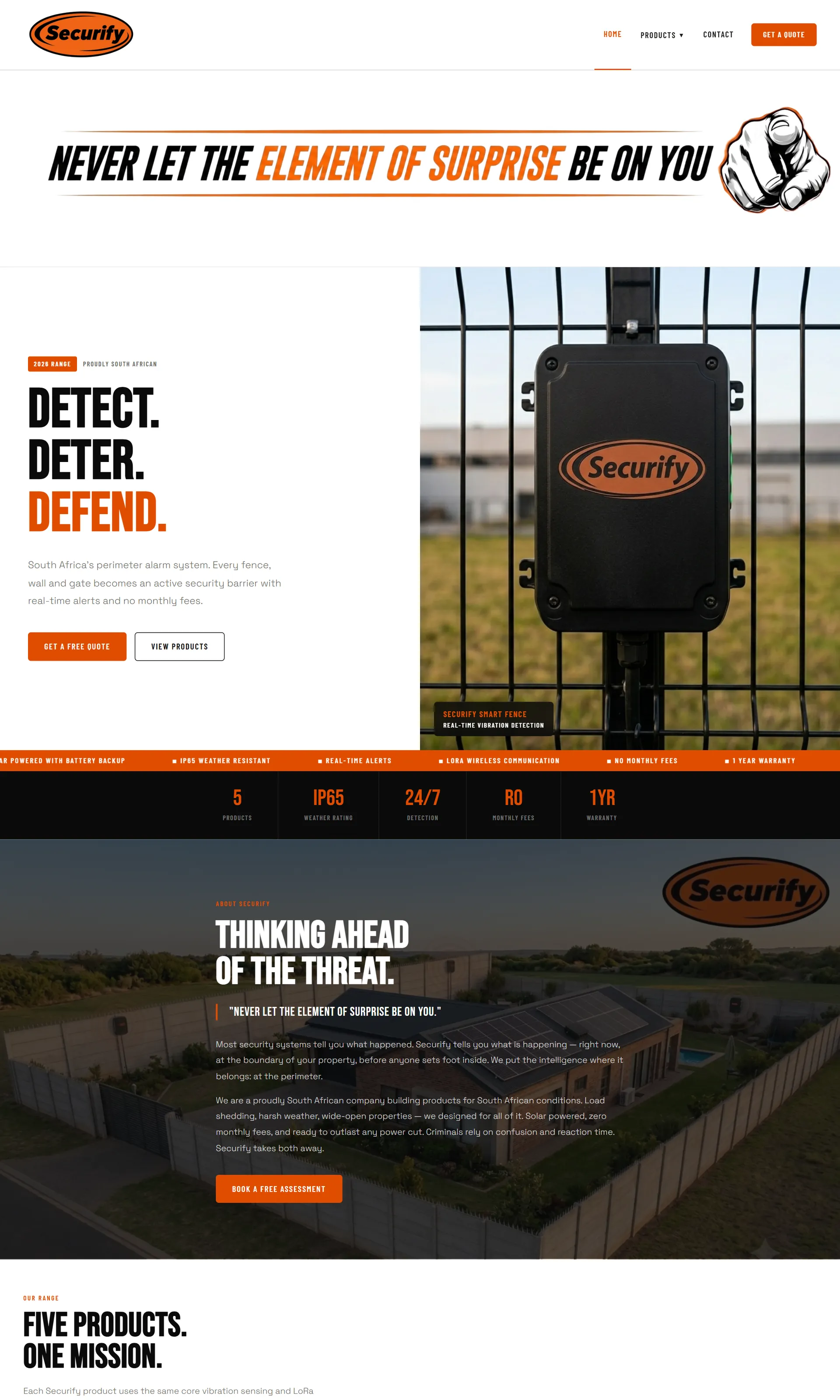 The Securify homepage, a live website designed and built by CraftedWeb